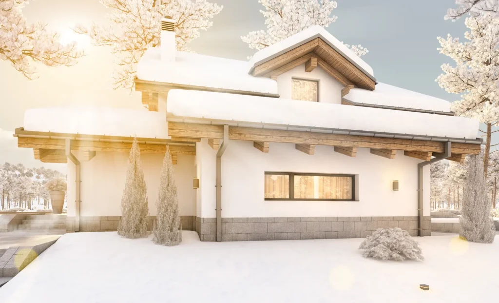 Stone veneer siding on a house in Canada